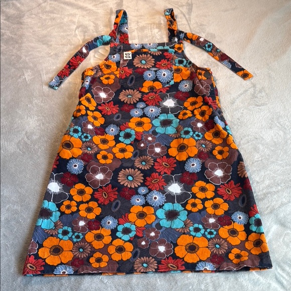 Lucy & Yak Lucy Freyja Corduroy Dress Dawn Floral Print Size Small - Picture 3 of 16